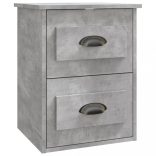 2 db betonszürke falra szerelhető éjjeliszekrény 41,5x36x53 cm