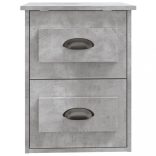 2 db betonszürke falra szerelhető éjjeliszekrény 41,5x36x53 cm