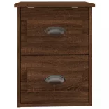 2db barna tölgyszínű falra szerelhető éjjeliszekrény 41,5x36x53