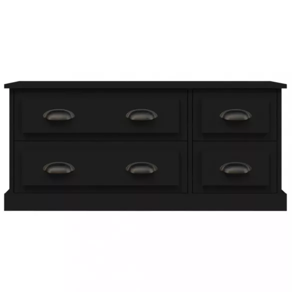 fekete szerelt fa TV-szekrény 100x35,5x45 cm