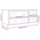 fekete szerelt fa TV-szekrény 100x35,5x45 cm