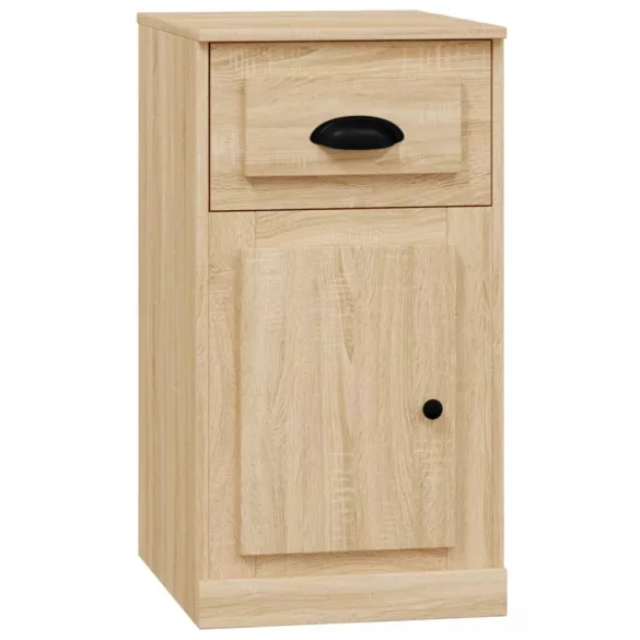 sonoma tölgy színű szerelt fa kisszekrény fiókkal 40x50x75 cm