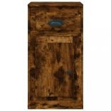 füstös tölgy színű szerelt fa kisszekrény fiókkal 40x50x75 cm