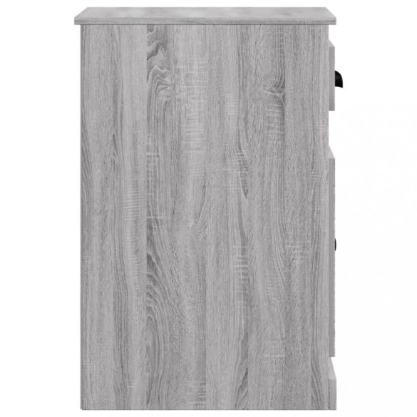 szürke sonoma színű szerelt fa kisszekrény fiókkal 40x50x75 cm
