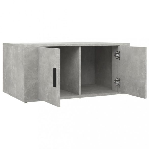 betonszürke szerelt fa dohányzóasztal 80 x 50 x 36 cm