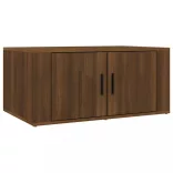 barna tölgy színű szerelt fa dohányzóasztal 80 x 50 x 36 cm