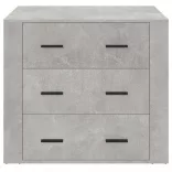 betonszürke szerelt fa tálalószekrény 80x33x70 cm