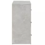 betonszürke szerelt fa tálalószekrény 80x33x70 cm