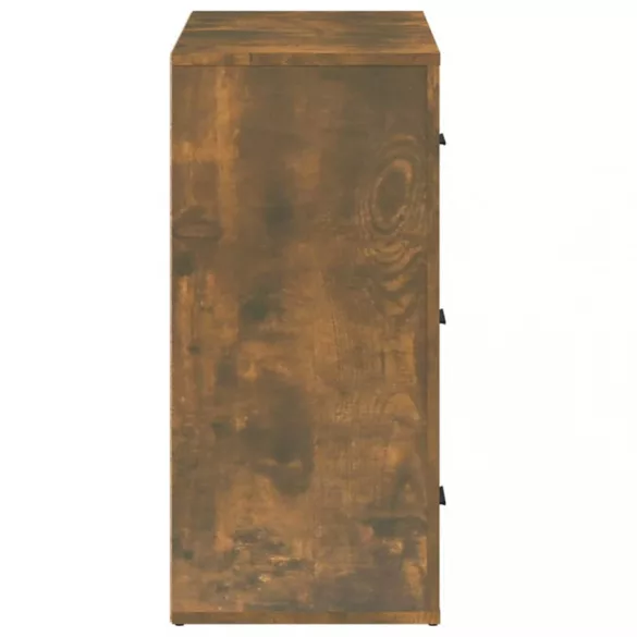 füstös tölgy színű szerelt fa tálalószekrény 80x33x70 cm