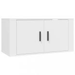 magasfényű fehér fali TV-szekrény 80x34,5x40 cm