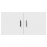 magasfényű fehér fali TV-szekrény 80x34,5x40 cm