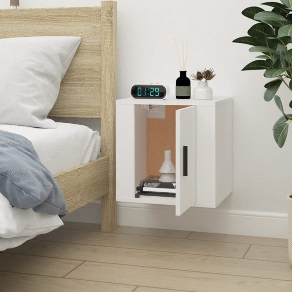 magasfényű fehér fali TV-szekrény 40 x 34,5 x 40 cm