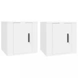 2 db fehér falra szerelhető TV-szekrény 40 x 34,5 x 40 cm