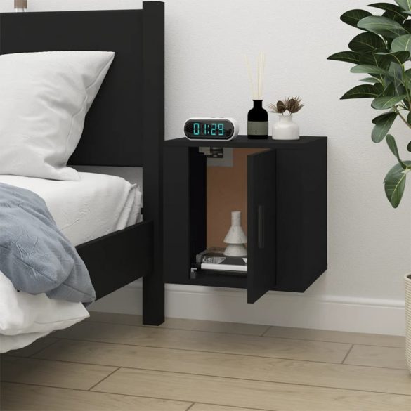 fekete fali TV-szekrény 40x34,5x40 cm