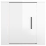 magasfényű fehér fali TV-szekrény 40 x 34,5 x 40 cm