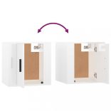 magasfényű fehér fali TV-szekrény 40 x 34,5 x 40 cm