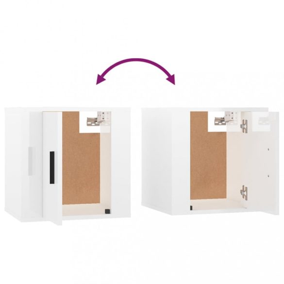 magasfényű fehér fali TV-szekrény 40 x 34,5 x 40 cm