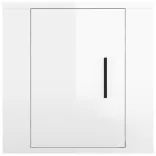 2 db magasfényű fehér fali TV-szekrény 40 x 34,5 x 40 cm