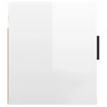 2 db magasfényű fehér fali TV-szekrény 40 x 34,5 x 40 cm