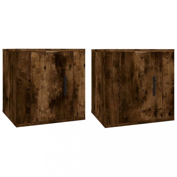 2 db füstös tölgy falra szerelhető TV-szekrény 40x34,5x40 cm