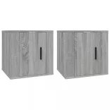 2 db szürke sonoma falra szerelhető TV-szekrény 40x34,5x40 cm