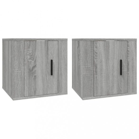2 db szürke sonoma falra szerelhető TV-szekrény 40x34,5x40 cm