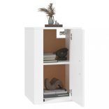 2 db fehér falra szerelhető TV-szekrény 40 x 34,5 x 60 cm