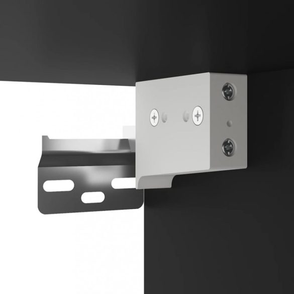 2 db fekete falra szerelhető TV-szekrény 40 x 34,5 x 60 cm