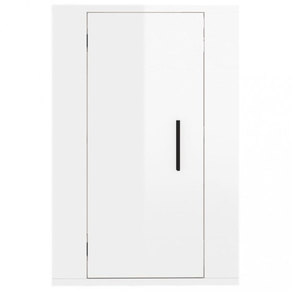 magasfényű fehér fali TV-szekrény 40x34,5x60 cm