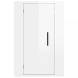 2 db magasfényű fehér fali TV-szekrény 40x34,5x60 cm