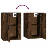 2 db füstös tölgy falra szerelhető TV-szekrény 40x34,5x60 cm