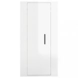 magasfényű fehér fali TV-szekrény 40x34,5x80 cm