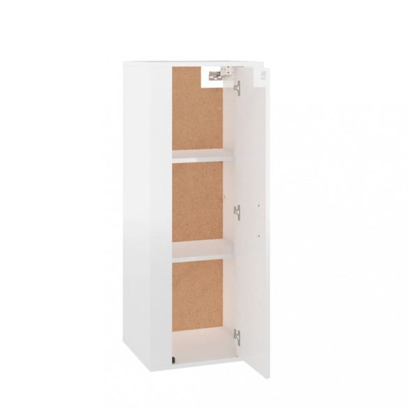 magasfényű fehér fali TV-szekrény 40x34,5x100 cm