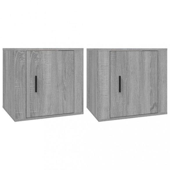 2 db szürke sonoma színű éjjeliszekrény 50x39x47 cm