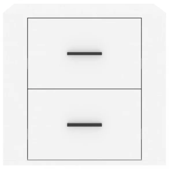 magasfényű fehér éjjeliszekrény 50x39x47 cm