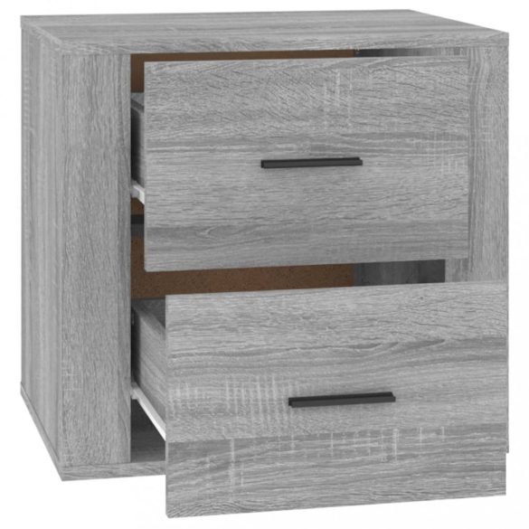 szürke sonoma színű éjjeliszekrény 50x39x47 cm