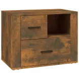 füstös tölgy színű szerelt fa éjjeliszekrény 60 x 36 x 45 cm