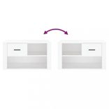 fehér szerelt fa cipősszekrény 80x35x45 cm