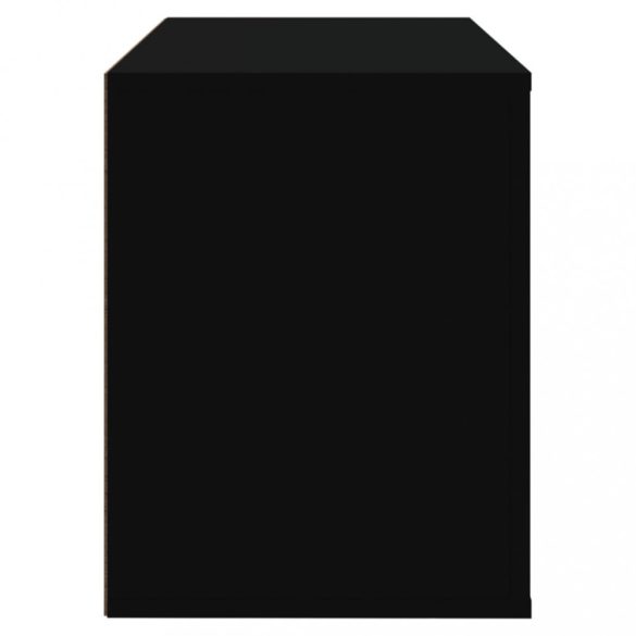 fekete szerelt fa cipősszekrény 80x35x45 cm