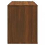 barna tölgy színű szerelt fa cipősszekrény 80x35x45 cm