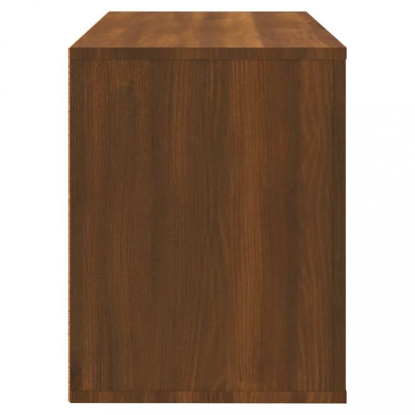barna tölgy színű szerelt fa cipősszekrény 80x35x45 cm