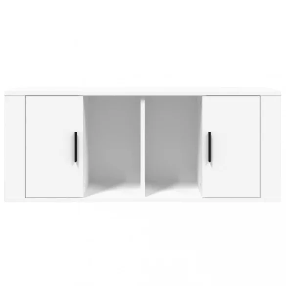 fehér szerelt fa TV-szekrény 100 x 35 x 40 cm