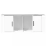 fehér magasfényű szerelt fa TV-szekrény 100x35x40 cm