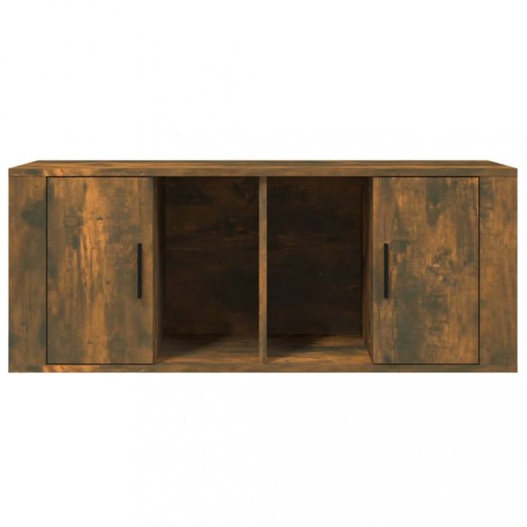 füstös tölgy színű szerelt fa TV-szekrény 100 x 35 x 40 cm