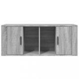 szürke sonoma színű szerelt fa TV-szekrény 100 x 35 x 40 cm