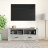 betonszürke szerelt fa TV-szekrény 100x35x40 cm