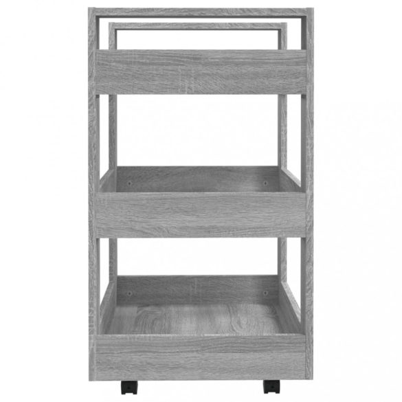 szürke sonoma szerelt fa zsúrkocsi 60 x 45 x 80 cm