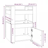 sonoma tölgy szerelt fa zsúrkocsi 60 x 45 x 80 cm