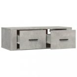 betonszürke szerelt fa függő TV-szekrény 80 x 36 x 25 cm