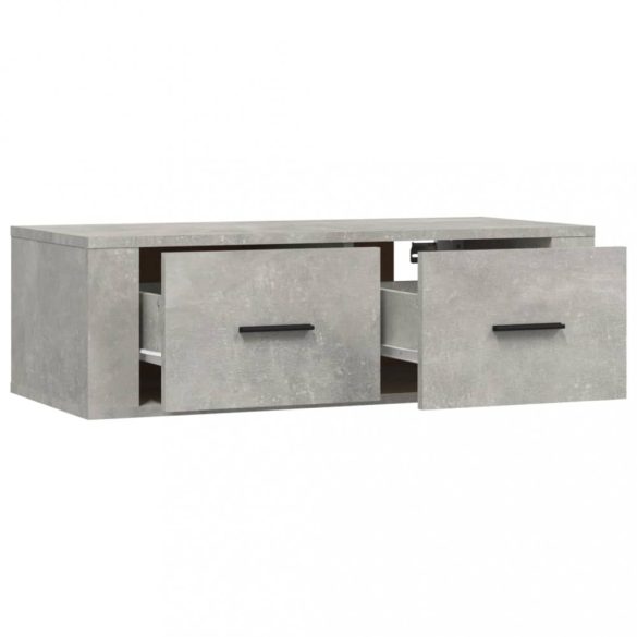 betonszürke szerelt fa függő TV-szekrény 80 x 36 x 25 cm